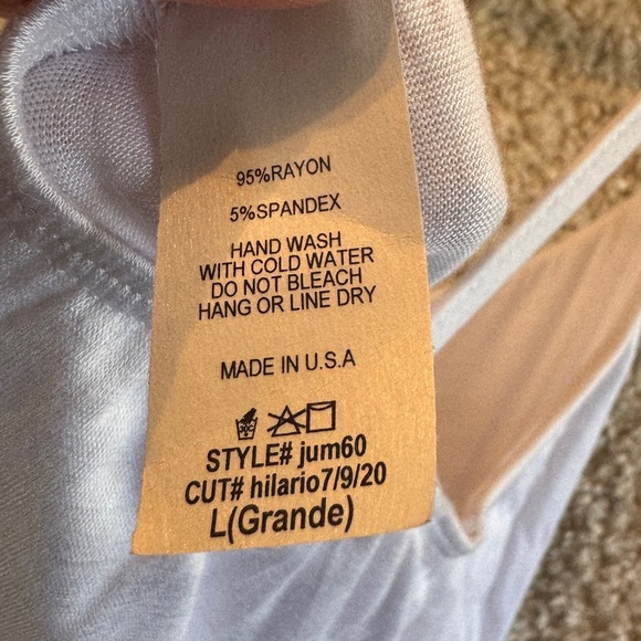 Spaghetti Strap Romper | Made in USA | Black and White | Large | NWT - Picture 7 of 7